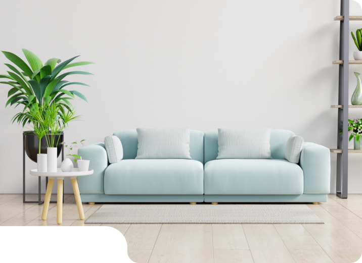 sofa and table